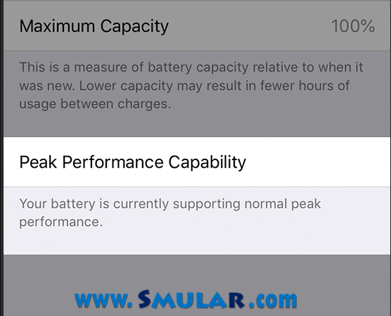 battery health peak performance capability