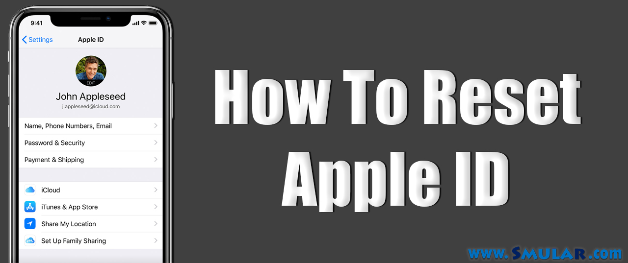 how to reset apple id